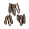 Electroplated Natural Quartz Crystal Graduated Beads Strands, Nuggets, Top Drilled, Camel, 21~43x5~13mm, Hole: 1mm, 3pcs/set