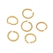 Brass Twisted Open Jump Rings, Round, Long-Lasting Plated, Lead Free & Cadmium Free, Rack Plating, Real 24K Gold Plated, 18 Gauge, 8x1mm, Hole: 6mm