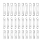 30Pcs 3 Styles 304 & 201 Stainless Steel Connector Charms, Rectangle Links, Stainless Steel Color, 24.5~38.5x4~7x0.5~4mm, Hole: 3~4x2~4mm, 10pcs/style