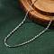 Brass Cable Chain Necklaces Making, with Lobster Claw Clasp, Platinum, 17.52x0.06 inch(44.5x0.14cm)