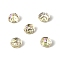 Glass Rhinestone Cabochons, Pointed Back & Back Plated, Faceted, Square, Diamond, Jonquil, 4x3mm