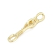 Brass Fold Over Clasps, Real 14K Gold Plated, 27.5mm