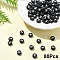 Opaque Acrylic Horizontal Hole Beads, with Enamel, Flat Round, Letter X, 7x4mm, Hole: 1.5mm