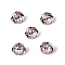 Glass Rhinestone Cabochons, Pointed Back & Back Plated, Faceted, Square, Diamond, Light Padparadscha, 8x5mm