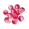 Frosted Baking Painted Glass Beads, with Golden Glitter Powder, Round, Crimson, 8~8.5mm, Hole: 1.4~1.6mm