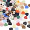 2-Hole Glass Buttons, Heart, Mixed Color, 11.5x12x2.5mm, Hole: 1.6mm