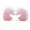 Natural Rose Quartz Carved Healing Unicorn Figurines, Reiki Energy Stone Display Decorations, 50x20x50mm