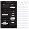 Polyester Office Folder Storage Bag, Rectangle, with Hook, Black, 1200x710x2mm, Hole: 7.5mm