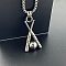 Trendy Unisex Stainless Steel Baseball Pendant Necklaces, Stainless Steel Color