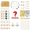 Lucky Bag, Random Styles Shapes Earring Hook, Metal Charms and Beads Kits, Random Color