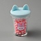 Transparent Resin Cat Ear Bottle Pendants, Bubble Milk Tea Cup Charms, Imitation Food, Pale Turquoise, 22.5x35mm, Hole: 1.2mm