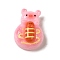 Cute Pig Theme Resin Imitation Food Decoden Cabochons, Hot Dog, Food, 19x18.5x11mm