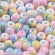 Perles de rocaille en verre de couleurs opaques bicolores SEED-E005-02G-2