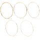 パンダホール エリート 5 個 5 スタイル銅線  ラウンド  ゴールドカラー  0.4~1mm  約3.28フィート（1m）/ pc  1個/スタイル CWIR-PH0002-06-1