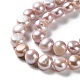 Fili di perle di perle d'acqua dolce coltivate naturali PEAR-E018-93-3