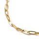 Placage ionique (ip) 304 bracelet chaîne trombone en acier inoxydable pour femme BJEW-G667-05G-2