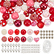 NBEADS 13 Styles Valentine's Day Beads Set DIY-NB0009-55-1