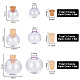 Pandahall elite 9 ensembles 9 style bouteilles en verre transparent pendentifs petites bouteilles de bricolage avec liège AJEW-PH0011-15-3
