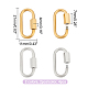 Unicraftale 4Pcs 2 Colors 304 Stainless Steel Screw Carabiner Lock Charms STAS-UN0047-25-3