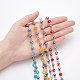 Chaînes de perles rondelle en verre olycraft pour la fabrication de bracelets de colliers AJEW-OC0001-80-3