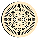 Cabeza de sello de latón con sello de cera AJEW-WH0209-139-2