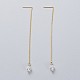 Real 18K Gold Plated Brass Ear Threads EJEW-JE03811-01-2