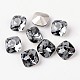 Faceted Square Glass Pointed Back Rhinestone Cabochons X-RGLA-E007-8mm-M-2