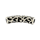 Tibetan Style Hollow Alloy Curved Tube Beads TIBEB-Q058-16AS-FF