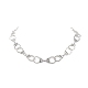 Tibetan Style Alloy Handcuff with Freedom Link Chain Necklaces for Men Women NJEW-JN04279-3