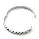 304 braccialetto con cerniera a onda in acciaio inossidabile da donna BJEW-D055-01-4