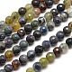 Dyed Natural Agate Faceted Round Beads Strands G-E267-14-1