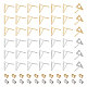 Unicraftale 80 Stück 2 Farben Dreieck-Ohrstecker-Ohrring-Zubehörse 201 Edelstahl-Ohrstecker zum Selbermachen STAS-UN0046-99-1