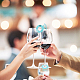 ペーパー ダイヤモンド リング ワイングラス チャームのタグ  ワイングラスマーカー  結婚式のための  飲食店  誕生日パーティーの装飾  ターコイズ  59.5x42x0.24mm  内径：20mm AJEW-WH0001-71D-6
