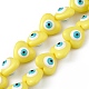Hebras de perlas de resina de mal de ojo RESI-F040-01C-1