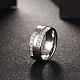 Романтичная 316л титана стали кубического циркония кольца для мужчин RJEW-BB07183-10A-4