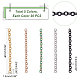 Unicraftale 100pcs 5 Farben 304 Edelstahl-Kabelkettenverlängerung CHS-UN0001-17B-5