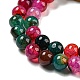Dyed Natural Agate Beads Strands X-G-R262-8mm-1-3