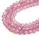 Cuisson des brins de perles de verre transparentes peintes DGLA-F029-J4mm-5