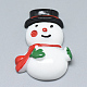 樹脂カボション  クリスマス雪だるま  ホワイト  30.5x22x7.5mm CRES-Q198-105-1