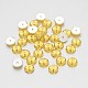 Back Plated Faceted Half Round Taiwan Acrylic Rhinestone Beads ACRT-M08-4-02-1