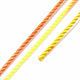 5 rouleaux de cordons en polyester teints par segments à 12 épaisseurs WCOR-P001-01B-014-3