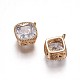 Brass Micro Pave Cubic Zirconia Charms KK-F782-09G-NF-2