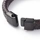 Unisex Leather Cord Weave Bracelets BJEW-JB04893-05-3