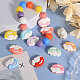 CHGCRAFT 22Pcs 11 Colors Cloud & Rainbow Food Grade Eco-Friendly Silicone Beads SIL-CA0002-94-4