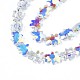 Electroplate Transparent Glass Beads Strands EGLA-N002-21A-B01-3
