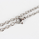 304 Stainless Steel Cable Chain Necklace Making STAS-P045-02P-1