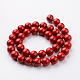 Dyed Natural Fossil Beads Strands G-E328-10mm-04-3