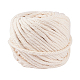 Macrame Cotton Cord, Twisted Cotton Rope, for Wall Hanging, Plant Hangers, Crafts and Wedding Decorations, White, 6mm, about 60m/roll