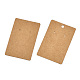 Rectangle Kraft Paper One Pair Earring Display Cards with Hanging Hole CDIS-YWC0001-02-3
