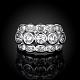 Женские серебряные цветные латунные кольца с цирконием на палец RJEW-BB00471-01-2